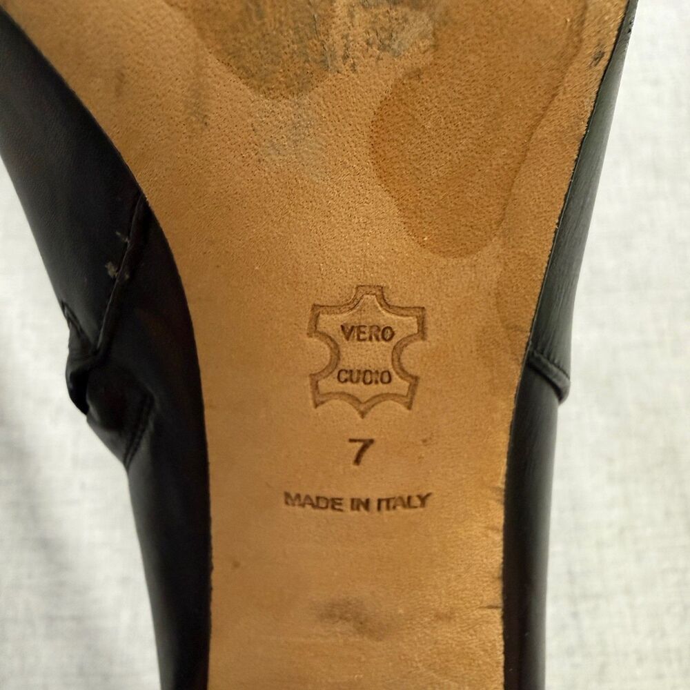 Tory Burch 'Penelope' Pointy Toe Bootie Womens Size 7M Black Leather - Picture 7 of 11